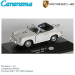 Modelauto 1:43 | Cararama CAR015 | Porsche 356 C Wit 1964 Duitsland Modelauto 1:43 | Cararama CAR015 | Porsche 356 C Wit 1964 Duitsland