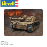 Militair 1:72 | Revell 03132 | Stug 40 Ausf. G Late Militair 1:72 | Revell 03132 | Stug 40 Ausf. G Late