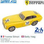 Bouwpakket 1:43 | Tameo TMK028 | Ferrari 166 MM 1951 #32 France / Le Mans 24 Hours Bouwpakket 1:43 | Tameo TMK028 | Ferrari 166 MM 1951 #32 France / Le Mans 24 Hours