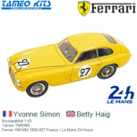 Bouwpakket 1:43 | Tameo TMK085 | Ferrari 166 MM 1950 #27 France / Le Mans 24 Hours Bouwpakket 1:43 | Tameo TMK085 | Ferrari 166 MM 1950 #27 France / Le Mans 24 Hours