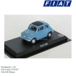Modelauto 1:43 | Del Prado STR/07 | Fiat 500 Blauw Modelauto 1:43 | Del Prado STR/07 | Fiat 500 Blauw