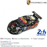 Bouwpakket 1:43 | Provence Miniatures PMA087K | Porsche 911 RSR | T2M Motorsport 2005 #91 France / Le Mans 24 Hours Bouwpakket 1:43 | Provence Miniatures PMA087K | Porsche 911 RSR | T2M Motorsport 2005 #91 France / Le Mans 24 Hours