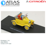Modelauto 1:43 | Atlas BB023 | Citroën 5 HP Geel Modelauto 1:43 | Atlas BB023 | Citroën 5 HP Geel