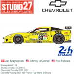 Bouwpakket 1:24 | Studio 27 ST27-CC2401C | Chevrolet Corvette C6R GT1 | Corvette Racing 2007 #63 France / Le Mans 24 Hours Bouwpakket 1:24 | Studio 27 ST27-CC2401C | Chevrolet Corvette C6R GT1 | Corvette Racing 2007 #63 France / Le Mans 24 Hours
