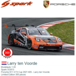 Modelauto 1:43 | Spark SG813 | Porsche 911 GT3 Cup 2021 #25 - Larry ten Voorde Modelauto 1:43 | Spark SG813 | Porsche 911 GT3 Cup 2021 #25 - Larry ten Voorde
