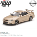 Modelauto 1:64 | MiniGT MGT00348 | Nissan Skyline GT-R R34 M-Spec Silica Breath Modelauto 1:64 | MiniGT MGT00348 | Nissan Skyline GT-R R34 M-Spec Silica Breath