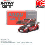 Modelauto 1:64 | MiniGT MGT00345 | LB Performance Nissan GT-R R35 Type 2 Metallic Red Modelauto 1:64 | MiniGT MGT00345 | LB Performance Nissan GT-R R35 Type 2 Metallic Red