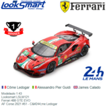 Modelauto 1:43 | Looksmart LSLM121 | Ferrari 488 GTE EVO | AF Corse 2021 #51 - Côme Ledogar Modelauto 1:43 | Looksmart LSLM121 | Ferrari 488 GTE EVO | AF Corse 2021 #51 - Côme Ledogar