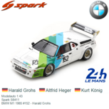Modelauto 1:43 | Spark S6411 | BMW M1 1985 #152 - Harald Grohs Modelauto 1:43 | Spark S6411 | BMW M1 1985 #152 - Harald Grohs