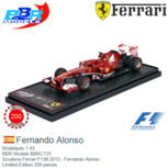 Modelauto 1:43 | BBR Models BBRC131 | Scuderia Ferrari F138 2013 - Fernando Alonso Modelauto 1:43 | BBR Models BBRC131 | Scuderia Ferrari F138 2013 - Fernando Alonso