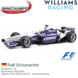 Modelauto 1:18 | Minichamps 100010005 | Williams FW23 BMW 2001 #5 - Ralf Schumacher Modelauto 1:18 | Minichamps 100010005 | Williams FW23 BMW 2001 #5 - Ralf Schumacher