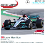 Modelauto 1:43 | Minichamps 417220144 | Mercedes AMG Petronas F1 Team W13 E-Performance 2022 #44 - Lewis Hamilton Modelauto 1:43 | Minichamps 417220144 | Mercedes AMG Petronas F1 Team W13 E-Performance 2022 #44 - Lewis Hamilton