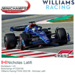 Modelauto 1:43 | Minichamps 417220106 | Williams Racing FW44 2022 #6 - Nicholas Latifi Modelauto 1:43 | Minichamps 417220106 | Williams Racing FW44 2022 #6 - Nicholas Latifi