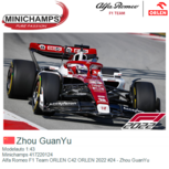 Modelauto 1:43 | Minichamps 417220124 | Alfa Romeo F1 Team ORLEN C42 ORLEN 2022 #24 - Zhou GuanYu Modelauto 1:43 | Minichamps 417220124 | Alfa Romeo F1 Team ORLEN C42 ORLEN 2022 #24 - Zhou GuanYu