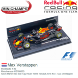 Modelauto 1:43 | Minichamps 410180033 | Aston Martin Red Bull Tag-Heuer RB14 Renault 2018 #33 - Max Verstappen Modelauto 1:43 | Minichamps 410180033 | Aston Martin Red Bull Tag-Heuer RB14 Renault 2018 #33 - Max Verstappen
