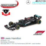 Modelauto 1:43 | Minichamps 410200244 | Mercedes AMG F1 W11 EQ Performance 2020 #44 - Lewis Hamilton Modelauto 1:43 | Minichamps 410200244 | Mercedes AMG F1 W11 EQ Performance 2020 #44 - Lewis Hamilton