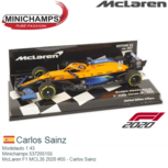 Modelauto 1:43 | Minichamps 537205155 | McLaren F1 MCL35 2020 #55 - Carlos Sainz Modelauto 1:43 | Minichamps 537205155 | McLaren F1 MCL35 2020 #55 - Carlos Sainz