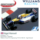 Modelauto 1:18 | Minichamps 110920005 | Williams Grand Prix Engineering FW14b 1992 #5 - Nigel Mansell Modelauto 1:18 | Minichamps 110920005 | Williams Grand Prix Engineering FW14b 1992 #5 - Nigel Mansell