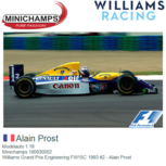Modelauto 1:18 | Minichamps 180930002 | Williams Grand Prix Engineering FW15C 1993 #2 - Alain Prost Modelauto 1:18 | Minichamps 180930002 | Williams Grand Prix Engineering FW15C 1993 #2 - Alain Prost