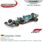 Modelauto 1:43 | Minichamps 417210105 | Aston Martin Cognizant Formula One Team AMR21 2021 #5 - Sebastian Vettel Modelauto 1:43 | Minichamps 417210105 | Aston Martin Cognizant Formula One Team AMR21 2021 #5 - Sebastian Vettel
