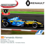Modelauto 1:18 | Minichamps 117051605 | Renault F1 R25 2005 #5 - Fernando Alonso Modelauto 1:18 | Minichamps 117051605 | Renault F1 R25 2005 #5 - Fernando Alonso