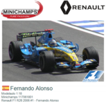 Modelauto 1:18 | Minichamps 117061801 | Renault F1 R26 2006 #1 - Fernando Alonso Modelauto 1:18 | Minichamps 117061801 | Renault F1 R26 2006 #1 - Fernando Alonso