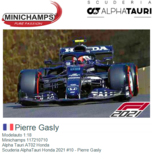 Modelauto 1:18 | Minichamps 117210710 | Alpha Tauri AT02 Honda | Scuderia AlphaTauri Honda 2021 #10 - Pierre Gasly Modelauto 1:18 | Minichamps 117210710 | Alpha Tauri AT02 Honda | Scuderia AlphaTauri Honda 2021 #10 - Pierre Gasly