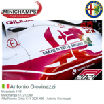 Modelauto 1:18 | Minichamps 117212399 | Alfa Romeo Orlen C41 2021 #99 - Antonio Giovinazzi Modelauto 1:18 | Minichamps 117212399 | Alfa Romeo Orlen C41 2021 #99 - Antonio Giovinazzi