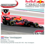 Modelauto 1:43 | Minichamps 110210833 | Red Bull Racing RB16B Honda 2021 #33 - Max Verstappen Modelauto 1:43 | Minichamps 110210833 | Red Bull Racing RB16B Honda 2021 #33 - Max Verstappen