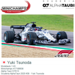 Modelauto 1:43 | Minichamps 417189938 | Alpha Tauri STR13 | Scuderia AlphaTauri 2020 #38 - Yuki Tsunoda Modelauto 1:43 | Minichamps 417189938 | Alpha Tauri STR13 | Scuderia AlphaTauri 2020 #38 - Yuki Tsunoda