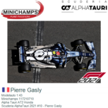 Modelauto 1:43 | Minichamps 117210710 | Alpha Tauri AT2 Honda | Scuderia AlphaTauri 2021 #10 - Pierre Gasly Modelauto 1:43 | Minichamps 117210710 | Alpha Tauri AT2 Honda | Scuderia AlphaTauri 2021 #10 - Pierre Gasly