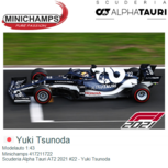 Modelauto 1:43 | Minichamps 417211722 | Scuderia Alpha Tauri AT2 2021 #22 - Yuki Tsunoda Modelauto 1:43 | Minichamps 417211722 | Scuderia Alpha Tauri AT2 2021 #22 - Yuki Tsunoda