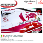 Modelauto 1:43 | Minichamps 117212399 | Alfa Romeo Racing Orlen C41 2021 #99 - Antonio Giovinazzi Modelauto 1:43 | Minichamps 117212399 | Alfa Romeo Racing Orlen C41 2021 #99 - Antonio Giovinazzi