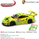 Modelauto 1:43 | Minichamps MG-M-911-24h-21-4302 | Porsche 911 GT3 R | Manthey Racing 2021 #911 - Michael Christensen Modelauto 1:43 | Minichamps MG-M-911-24h-21-4302 | Porsche 911 GT3 R | Manthey Racing 2021 #911 - Michael Christensen