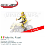 Motorfiets 1:12 | Minichamps 312050096 | Motorrijder Figuur Zittend op de motor | Yamaha 2005 #46 - Valentino Rossi Motorfiets 1:12 | Minichamps 312050096 | Motorrijder Figuur Zittend op de motor | Yamaha 2005 #46 - Valentino Rossi