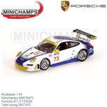 Modelauto 1:64 | Minichamps 640076473 | Porsche 911 GT3 RSR | Tafel racing 2007 #73 Modelauto 1:64 | Minichamps 640076473 | Porsche 911 GT3 RSR | Tafel racing 2007 #73