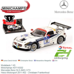 Modelauto 1:43 | Minichamps 437110332 | Mercedes Benz SLS AMG GT3 | Heico Motorsport 2011 #32 - Christiaan Frankenhout Modelauto 1:43 | Minichamps 437110332 | Mercedes Benz SLS AMG GT3 | Heico Motorsport 2011 #32 - Christiaan Frankenhout