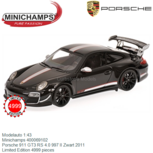 Modelauto 1:43 | Minichamps 400069102 | Porsche 911 GT3 RS 4.0 997 II Zwart 2011 Modelauto 1:43 | Minichamps 400069102 | Porsche 911 GT3 RS 4.0 997 II Zwart 2011