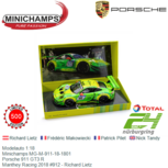 Modelauto 1:18 | Minichamps MG-M-911-18-1801 | Porsche 911 GT3 R | Manthey Racing 2018 #912 - Richard Lietz Modelauto 1:18 | Minichamps MG-M-911-18-1801 | Porsche 911 GT3 R | Manthey Racing 2018 #912 - Richard Lietz