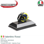 Helm 1:8 | Minichamps 399190046 | AGV Helmet | Yamaha 2019 #46 - Valentino Rossi Helm 1:8 | Minichamps 399190046 | AGV Helmet | Yamaha 2019 #46 - Valentino Rossi