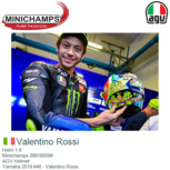 Helm 1:8 | Minichamps 399190096 | AGV Helmet | Yamaha 2019 #46 - Valentino Rossi Helm 1:8 | Minichamps 399190096 | AGV Helmet | Yamaha 2019 #46 - Valentino Rossi