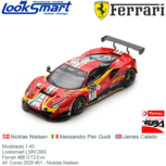 Modelauto 1:43 | Looksmart LSRC083 | Ferrari 488 GT3 Evo | AF Corse 2020 #51 - Nicklas Nielsen Modelauto 1:43 | Looksmart LSRC083 | Ferrari 488 GT3 Evo | AF Corse 2020 #51 - Nicklas Nielsen