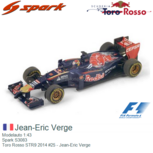 Modelauto 1:43 | Spark S3083 | Toro Rosso STR9 2014 #25 - Jean-Eric Verge Modelauto 1:43 | Spark S3083 | Toro Rosso STR9 2014 #25 - Jean-Eric Verge