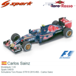 Modelauto 1:43 | Spark S4619 | Schuderia Toro Rosso STR10 2015 #55 - Carlos Sainz Modelauto 1:43 | Spark S4619 | Schuderia Toro Rosso STR10 2015 #55 - Carlos Sainz