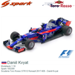 Modelauto 1:18 | Spark 18S309 | Scuderia Toro Rosso STR12 Renault 2017 #26 - Daniil Kvyat Modelauto 1:18 | Spark 18S309 | Scuderia Toro Rosso STR12 Renault 2017 #26 - Daniil Kvyat