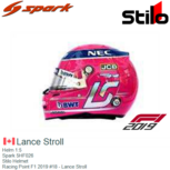 Helm 1:5 | Spark 5HF026 | Stilo Helmet | Racing Point F1 2019 #18 - Lance Stroll Helm 1:5 | Spark 5HF026 | Stilo Helmet | Racing Point F1 2019 #18 - Lance Stroll