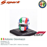 Modelauto 1:8 | Spark HSP046 | Alfa Romeo F1 Helm 2019 - Antonio Giovinazzi Modelauto 1:8 | Spark HSP046 | Alfa Romeo F1 Helm 2019 - Antonio Giovinazzi