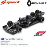 Modelauto 1:43 | Spark S6456 | Renault F1 R.S. 20 2020 #3 - Daniel Ricciardo Modelauto 1:43 | Spark S6456 | Renault F1 R.S. 20 2020 #3 - Daniel Ricciardo
