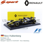 Modelauto 1:43 | Spark 7711940354 | Renault F1 Sport R.S.18 2018 #27 - Nico Hulkenberg Modelauto 1:43 | Spark 7711940354 | Renault F1 Sport R.S.18 2018 #27 - Nico Hulkenberg