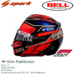 Helm 1:5 | Spark 5HF058 | Bell Helmet | Scuderia Alfa Romeo 2021 #7 - Kimi Raikkonen Helm 1:5 | Spark 5HF058 | Bell Helmet | Scuderia Alfa Romeo 2021 #7 - Kimi Raikkonen